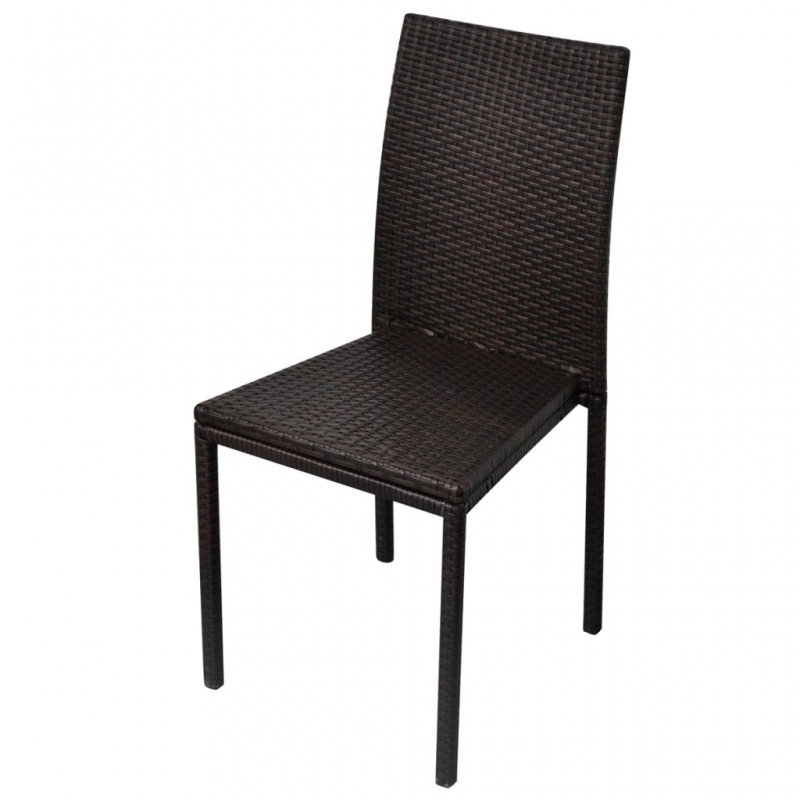 comprend une table et six chaises marron matériau de la table