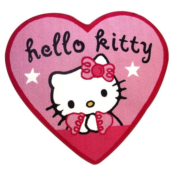 Tapis Hello Kitty Coeur 86x94cm Achat / Vente tapis dalles de parc