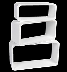 Etagères Design Rétro Mur Bibliothèque Cubes Cube Etagères Blanc