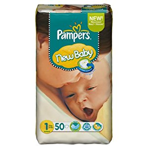 Pampers New Baby Couches Taille 1 2 5 kg Format Géant lot de 2 x 50