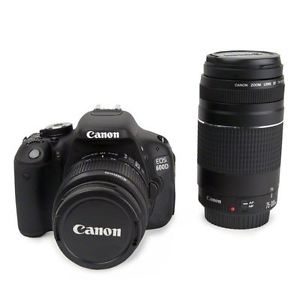 Canon EOS 600D Rebel T3I Caméra 18 55 MM EST 75 300 MM Téléobjectif