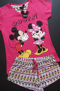 Primark ladies disney minnie amp mickey mouse short amp t shirt pyjama