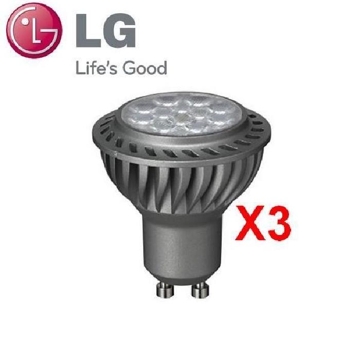 LG 3 AMPOULE SPOT LED GU10 6.5W BLANC CHAUD DIMMABLE POUR VARIATEUR