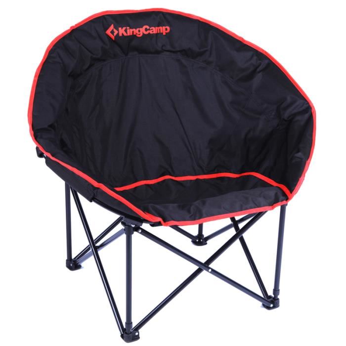 Kingcamp Chaise de camping Lune en Acier Rouge