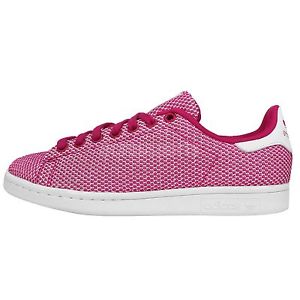 Adidas originals stan smith w tissage rose blanc femme chaussures de