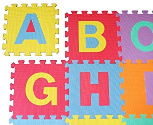 Tapis puzzle en mousse EVA lettres de l’alphabet enfant