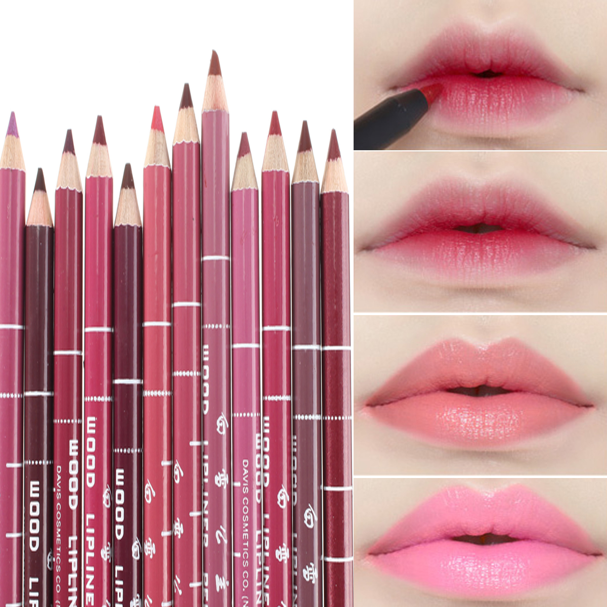 Stylo Crayon à Lèvres Rouge Liner Contour Lips Mat Maquillage