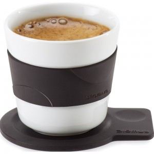 Tasse à café design avec sous tasse Silicone Blanc Achat / Vente