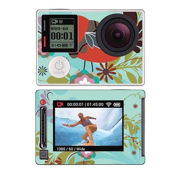 Skin Stickers pour gopro hero 4 silver (Sticker : Floral and bird