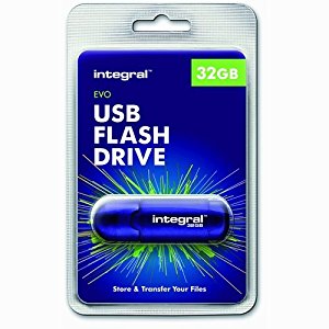 Integral EVO Lecteur flash USB 32 Go USB 2.0 bleu transparent