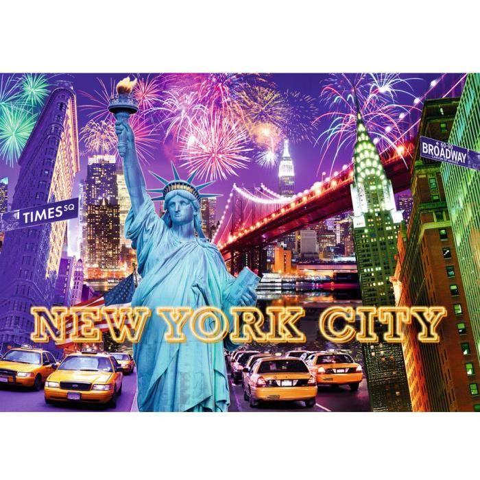 New York Puzzle phosphorescent de 1232 pièces. Dimensions du puzzle
