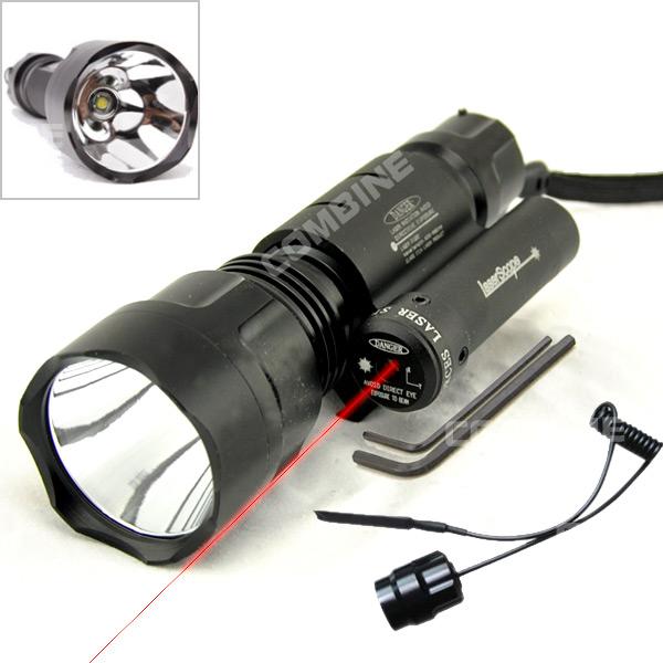 laser rouge DOT Sight & CREE XM L T6 LED lampe torche 1 Mode