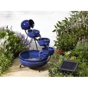 solaire ceramique bleu Neptune. Achat / Vente fontaine de jardin