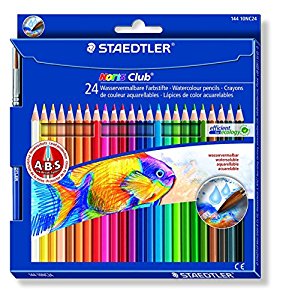 24 Crayons de couleur aquarellable: Fournitures de bureau