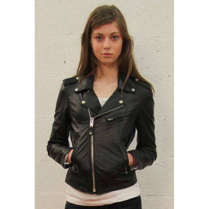 Perfecto en cuir SCHOTT LCW1601b Noir Achat / Vente veste Perfecto