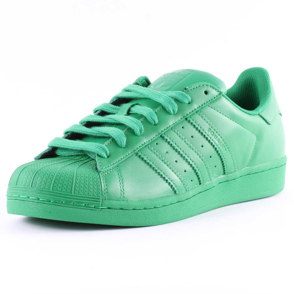 Adidas Superstar Supercolour homme en cuir vert baskets