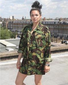 Militaire Armée Vintage Veste Chemise Camouflage Femme F2 Chaussures