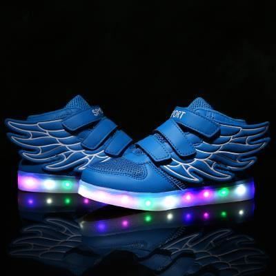 Chaussures LED Enfant Filles à Scratch USB Rech bleu Achat