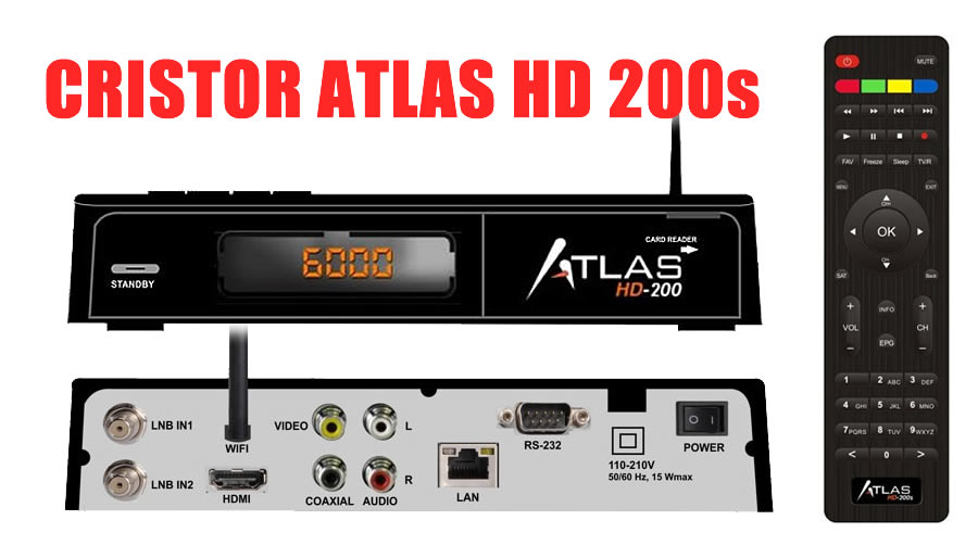 Recepteur Satellite CRISTOR ATLAS HD 200s WIFI DOUBLE(2 SAT) KYNG DVB