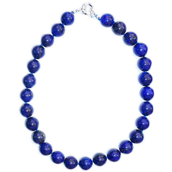 Collier de 45cm de Lapis Lazuli bleu marine de belle qualité et de