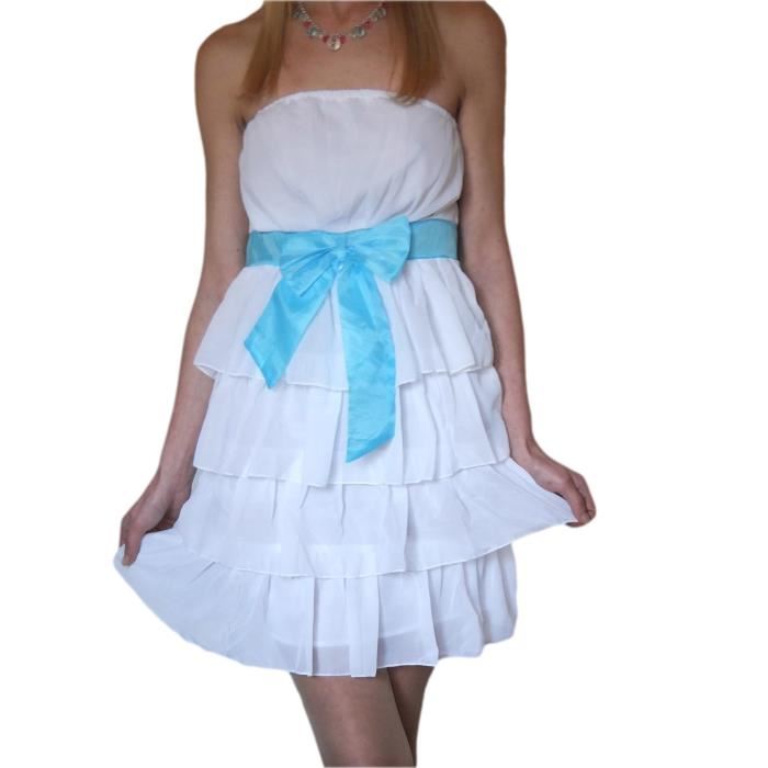 Robe de cérémonie adolescente Blanc Achat / Vente robe Robe de