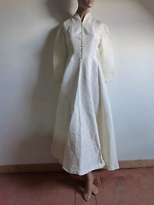 Robe DE Mariée NEW Look Faille DE Rayonne Ivoire T 36 Vintage Années