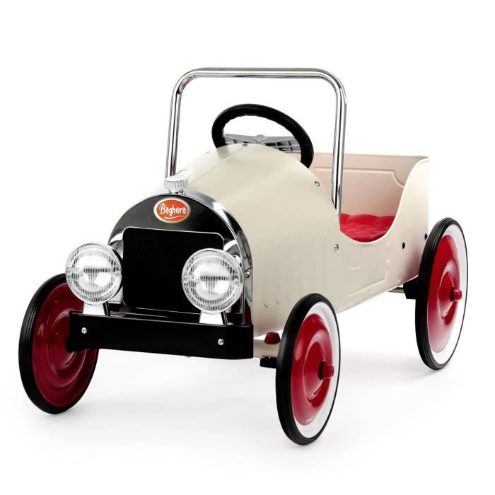 baghera voiture a pedales classic blanc