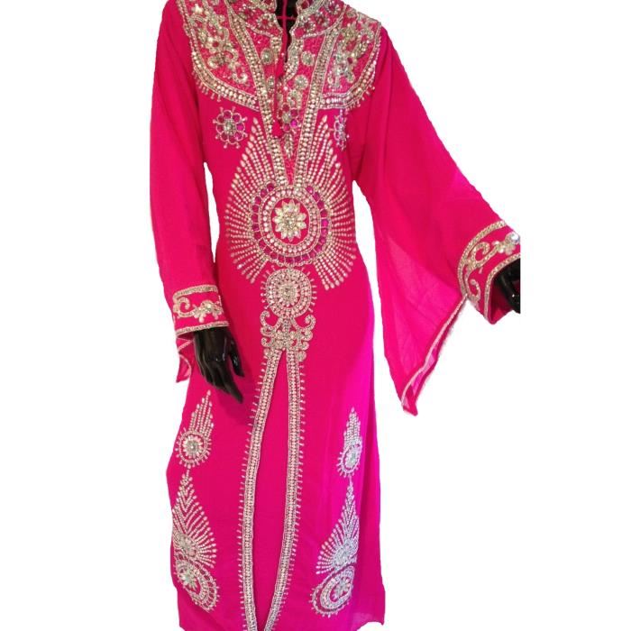 ROBE DE DUBAI ROSE FUSHIA XL Achat / Vente robe ROBE DE DUBAI ROSE