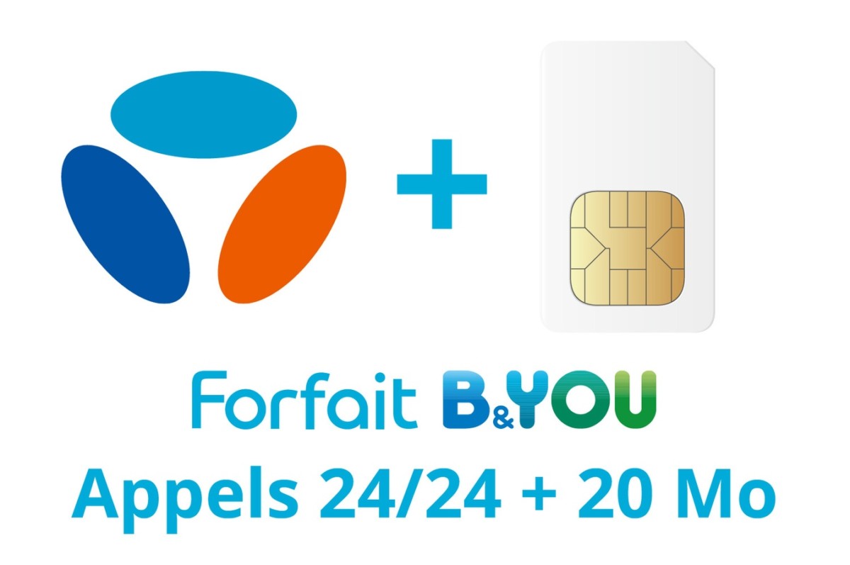 Forfait SIM seule Bouygues Telecom FORFAIT B&YOU 24/24 + 20 Mo (10824