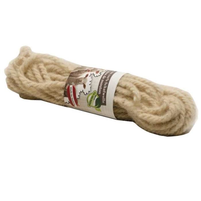 Cordelette laine mouton 10m naturel Achat / Vente paillage voile