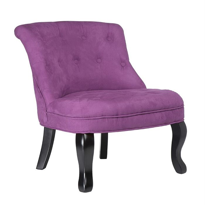Fauteuil crapaud Versaille violet microfibre Achat / Vente fauteuil