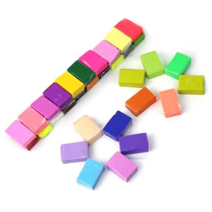 32x blocs pain pate fimo effet soft colore polymer