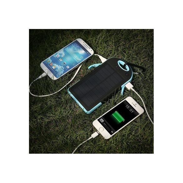12000mAh Chargeur solaire étanche portable Dual USB Banque Mobile