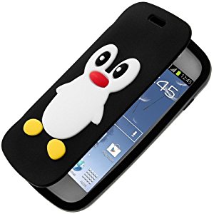 Coque Pingouin Clapet Folio Silicone pour Samsung S7562 Galaxy