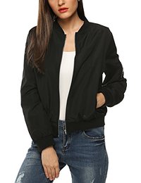 Zeagoo femme veste/blouson/ jacket bomber zip slim 2015 mode
