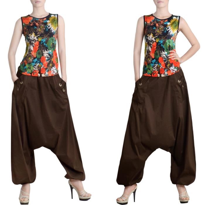 Pantalon Sarouel Pour Femme Coton S/M/L/XL/XXL Achat / Vente