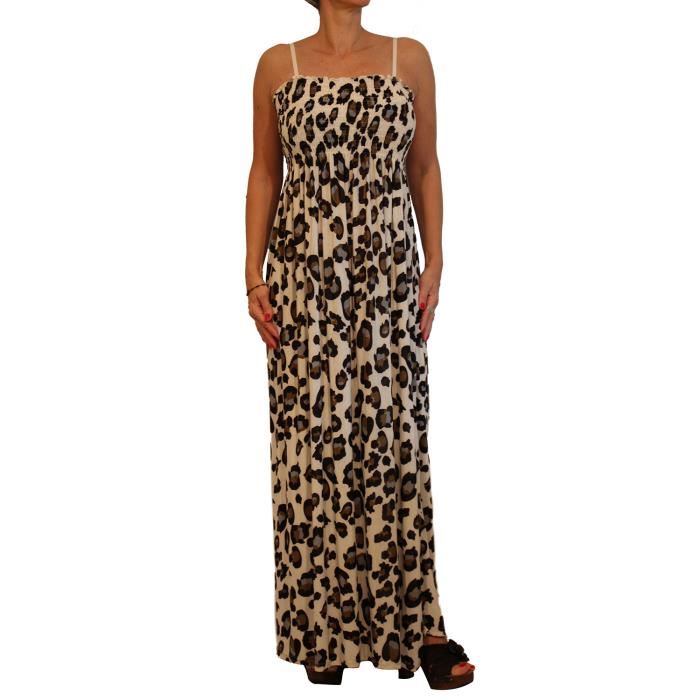 Robe longue léopard « Racha » Une Jolie robe ! Voici une robe longue