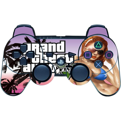 Stickers Skins Manette « Intégrale » PS3 Dualshock GTA 5 Sexy Girl REF