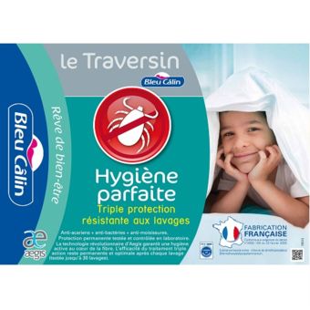 Bleu Câlin Traversin  » Hygiène Parfaite » 3 tailles disponibles
