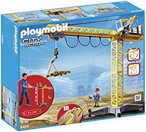 Playmobil 5466 Figurine Grande Grue De Chantier Avec