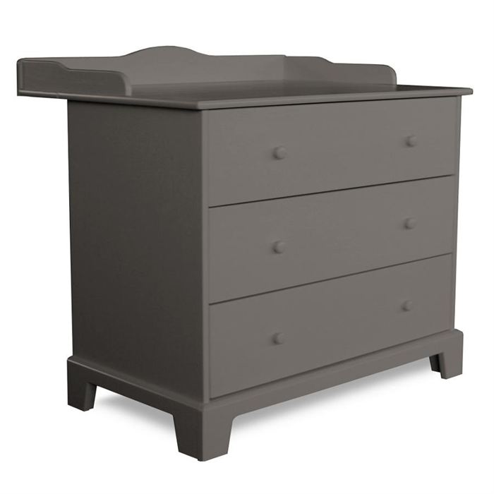 Commode à Langer 3 Tiroirs Country Warm Grey Commode à langer