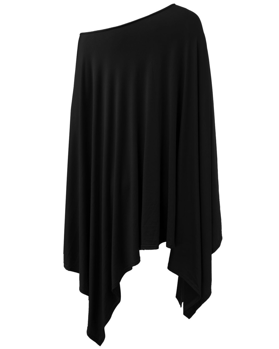 Poncho T Shirt Longue Mode Femme Asymmetrique Grande Taille
