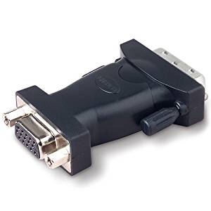 PNY DVI I VGA adaptateur pour Câble (DVI, VGA, Mâle/femelle, noir