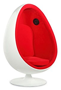 Fauteuil Oeuf Egg Chair Avec Enceintes Blanc/Rouge: Cuisine