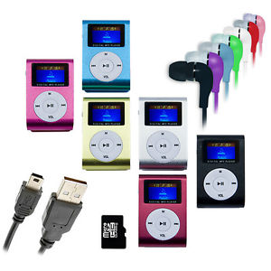 Mini lecteur MP3 Player Clip ecouteurs cable USB Micro SD 2GB MS Flash