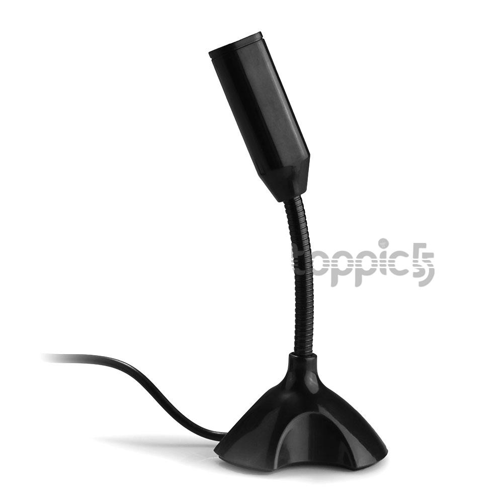 USB Mini Microphone MIC en ABS Noir pour PC Portable Desktop Studio