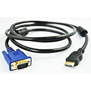 SODIAL(R) 1.6M 5.2Ft Cable HDMI type A male vers VGA male 15 broches