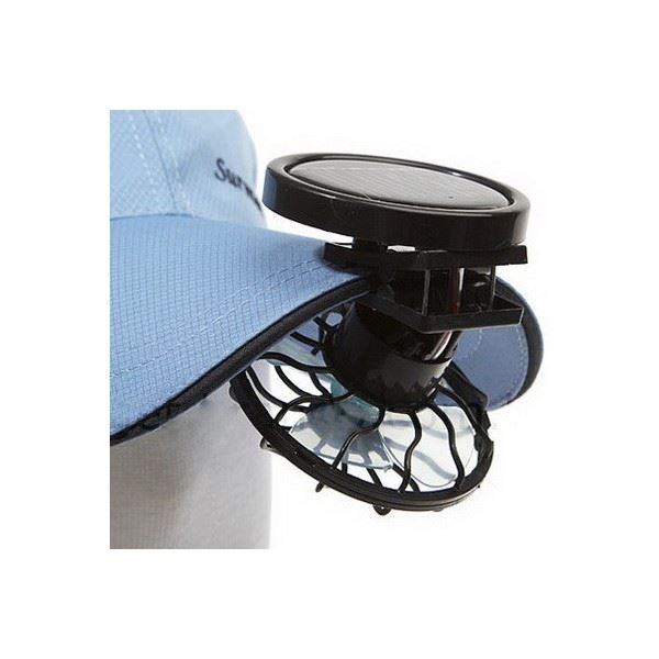 Mini ventilateur Solaire clips chapeau/casquette Gardez la tête au