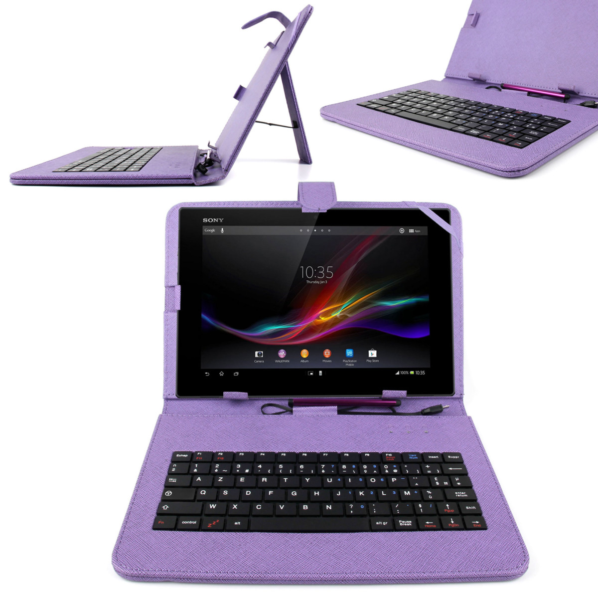 Etui clavier AZERTY pour tablette Samsung Galaxy Tab 3 V amp Lite 7 0