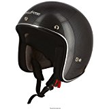 Astone Helmets Casque Jet Vintage Fibre, Carbone Noir, 59